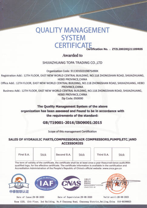 TOPA-ISO-certification