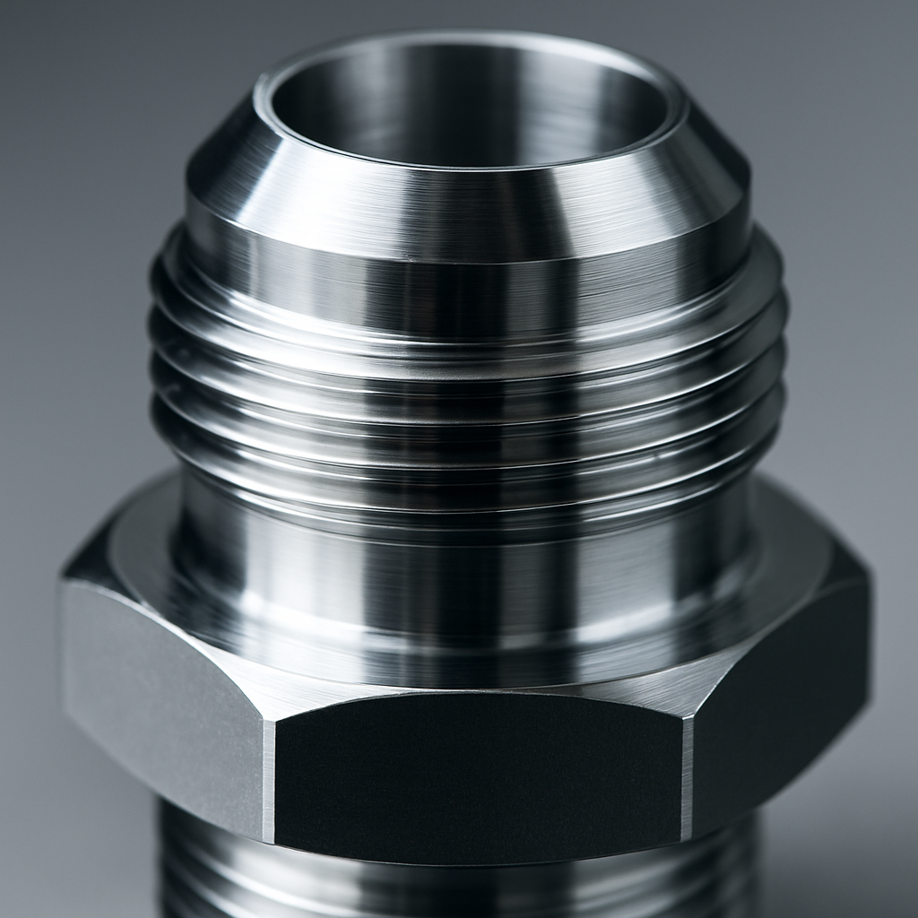 Machined Hydraulic Fitting Macro
