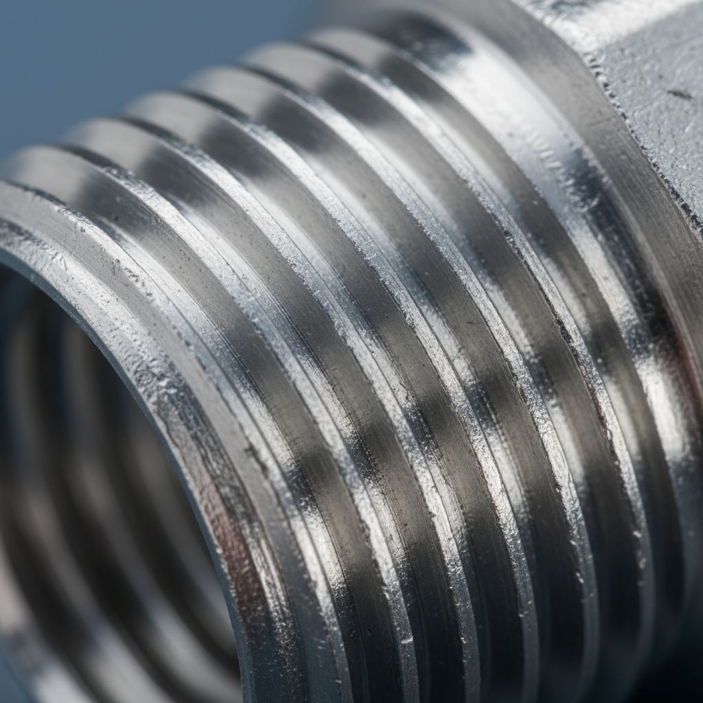 hydraulic fitting macro shot